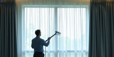 Commercial curtain steam cleaning service redan-vic hotels offices