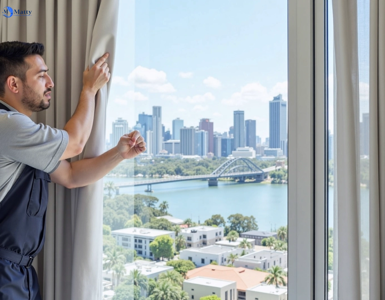 Professional curtain steam cleaning service redan-vic QLD by Matty Curtain Cleaning